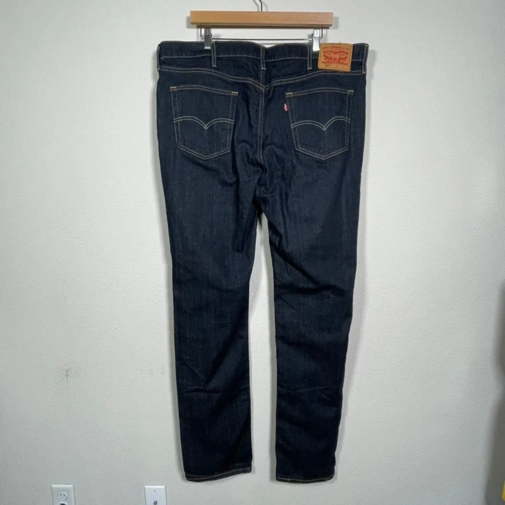 Levi's 541 Jeans Mens 44x38 Dark Wash Athletic Taper Big Tall Rigid Dragon